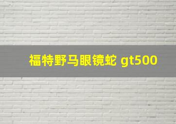 福特野马眼镜蛇 gt500